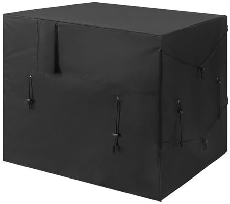 Cubierta para Bomba de Piscina, Funda Protectora para Bomba de Calor de Piscina, Impermeable Anti-UV 210D Oxford Funda para Calentador de Piscina, Muebles de Jardín, Aire Acondicionado, 101x86x78cm