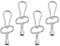 4 Pièces Cle Triangle Poubelle, Clé Poubelle Jaune Triangulaire avec Porte-Clés, Clef Triangle à Douille en Métal pour Compteur Gaz Ascenseurs Armoire Electriques Coffret