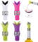 Eiflayn Bouchon Bouteille Vin,4 Pièces Silicone Lys Bouchon Vin,Universel Bouchon Bouteille,Réutilisable,Pour la Bière,le Champagne,le Vin