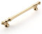 Amerdeco 6 Pack Brushed Gold Cabinet Pulls 128mm Hole Center Cabinet Hardware Kitchen Cabinet Handles for Bathroom Drawer Pulls Dresser Pulls AM022