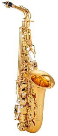 Altsaxophon E Flat Alt-Eb-Tune-Saxophon Messing-Musikinstrument Goldlack-Saxophon Mit Koffer Und Zubehör Einfach Zu Spielen(A)