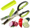 Cutter, 5 Layers Stainless Steel Green Onion Cutting Scissors | Vegetable Slicer Safety Cover Practical Tool for Chopping Food