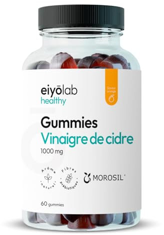 Gummies Morosil® - Vinaigre de Cidre | Digestion - Perte de Poids - Brûle Graisses | Vinaigre de cidre avec la mère | Morosil™ issu d’Orange Sanguine | Gummies Goût Orange | Sans Gélatine | Eiyolab