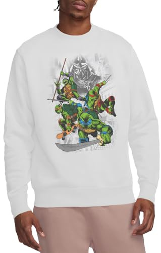 TEENAGE MUTANT NINJA Unisex Tmnt Shredder and Turtles Comic Crew Sweatshirt Sweatshirt