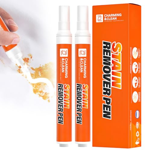 2-Pack Stain Remover Pen for Clothes, Instant Stain Removal Stick, Instant Clothes Stain Remover Pen,Multipurpose Wash Free Pen, for Stubborn, Blood, Coffee (Quick Effect And Drying)