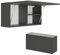 PLATAN ROOM Badschrank 60 cm 80 cm 120 cm Badezimmerschrank Hängeschrank Badezimmermöbel Klappbarer Schrank für Bad Wandschrank (Anthrazite, 80 x 40 x 25)