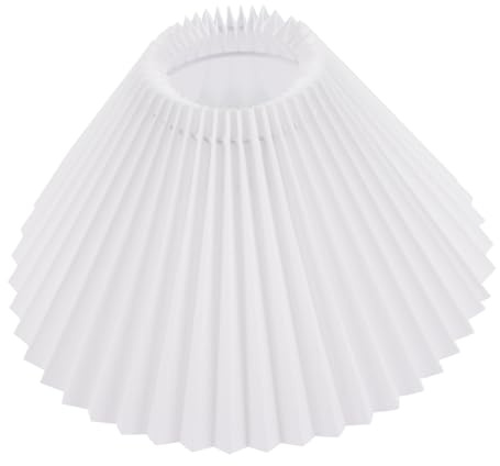Yardenfun Tischlampenschirm Plissee E27 Weiß 25cm Lampenschirm Für Schreibtisch Steh Und Nachttischlampen Wohn Und Schlafzimmerbeleuchtung