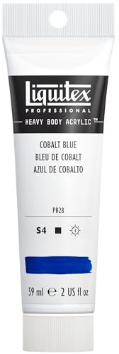 Liquitex 1045170 Professional Heavy Body Acrylfarbe in Künstlerqualität mit ausgezeichneter Lichtechtheit in buttriger Konsistenz, 59ml Tube - Kobaltblau