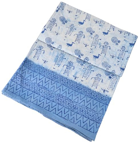 Blockdruck Tagesdecke, Bett & Sofaüberwurf, Design 8, Double 225*275 cm | 100% Baumwolle, handgefertigt, traditioneller Blockdruck, vielseitig einsetzbar, dekorativ