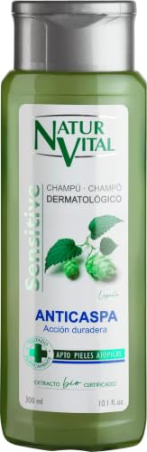 NaturVital Champú Sensitive Anticaspa Dermatológico | Sin Parabenos - 300 ml