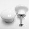 10 White Porcelain Ceramic Handle Knobs for Kitchen or Bedroom Furniture