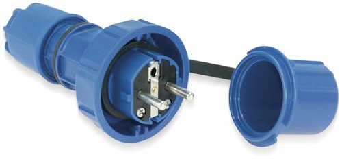 PCE Schutzkontaktstecker druckwasserdicht blau 20051-B