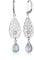 Elli Ohrringe Damen Ornament Orientalisch Tropfen mit Mondstein in 925 Sterling Silber