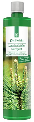 Dr. Ehrlichs Latschenkiefer Nervgeist 250 ml - bei Muskelverspannungen, Zerrungen, Schwellungen, kalten Händen & Füßen - perfekt für Nacken, Schulter, Knie und Gelenke - Naturkraft zur Entspannung