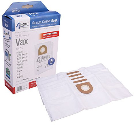First4spares Extra strong, High filtration, Extra capacity, Microfibre Bags For Vax Vacuum Cleaners - 5 Pack