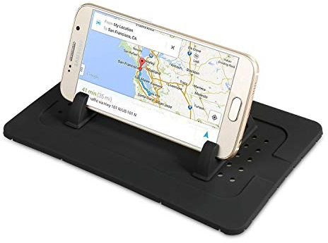 daite Dashboard Car Phone Mount Holder Dash Mat Non-slip Silicone Pad Cell Phone Sat Nav Holder Car Cradle Mount All Vehicles GPS