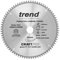 Trend Wood Mitre Saw Blade, 260mm Diameter, 30mm Bore, 80 Teeth, 2.5mm Kerf, -5° Hook, TCT, Extra-Fine Finish, CSB/CC26080