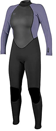 O'Neill Wetsuits Damen Women's Reactor II 3/2mm Back Zip Full Neoprenanzug, Black/Mist,38 EU (US 8)