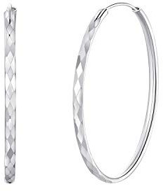 PAPAGENA Creolen Silber 925 Ohrringe Damen Groß Runde Kreolen Ohrschmuck 2 3 4 5 6 cm für Frauen