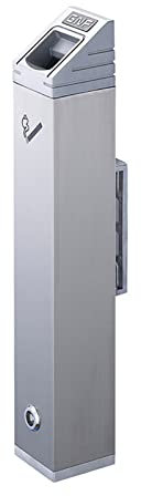 NTT Großer Aschenbecher Platz Wandascher Edelstahl-Zigaretten-Aschen Sind Metall Zigarette Mülleimer Abschließbare Außen (Size : Square)