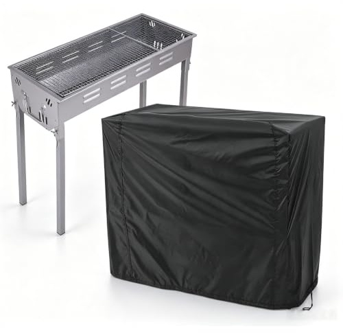 Agatige Couverture De Gril De Barbecue, 145x61x117CM Housse D'extérieur Pour Barbecue Couvercle Protection Contre Le Vent De Gril À Gaz Lourd Protecteur Bbq Couverture Grill Anti-Vent Pour L'extérieur