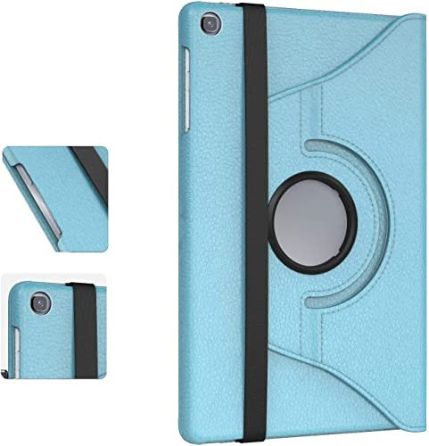 For Tab A 10.1 (2019) T510, T515 - Leather Rotate Case for Samsung Galaxy Tab A 10.1 (2019) - SM-T510, SM-T515-360° Rotating Stand Cover T515-Rotate (Sky Blue)
