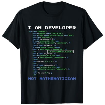 Sono Un Programmatore Non Un Matematico Un Software Maglietta