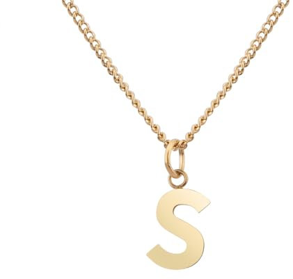 GD GOOD.designs Halskette mit Buchstaben Anhänger S Sophie Sophia Sarah Sofia Sofie Sara Selina Sina Samira Samantha Saskia Sonja Simon Samuel - Valentinstag-Geschenk für Sie und Ihn
