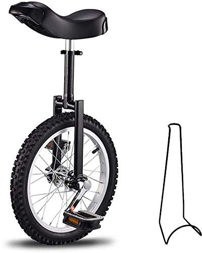 L&WB Einrad Kinder Einrad Höhenverstellbar Unicycle Fahrrad 16 Zoll 18 Zoll 20 Zoll Mit Fahrradständer Und Montagewerkzeugen Beträgt Die Maximale Belastung 150 Kg,Schwarz,18 inches