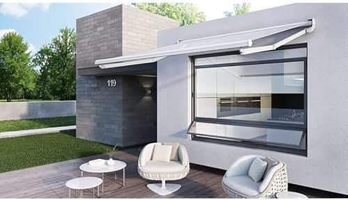 Tenda da Sole a Bracci Estensibili Tempotest Parà o PVC Impermeabile, Personalizzabile e Motorizzata o Manuale, Tenda Balcone con Mantovana, Fissaggio a Parete o Soffitto (L. 300 Cm X S. 260 Cm)