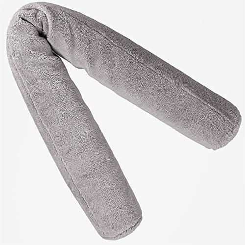 Lounge Pug - Teddy Kunstfell - Seitenschläferkissen C150-L, CloudSac Latexflocken-Mischung - Mittelgrau