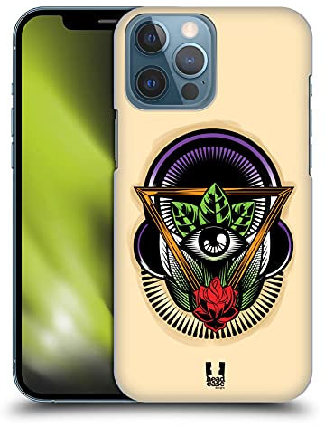 Head Case Designs Rosa Tatuaggi Old School Cover Dura per Parte Posteriore Compatibile con Apple iPhone 13 PRO Max