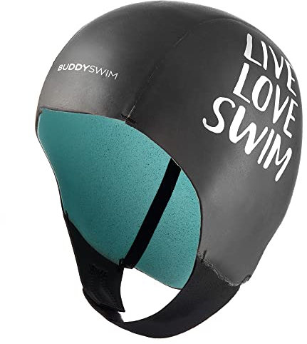 BUDDYSWIM Gorro Neopreno 2 mm Natacion en Aguas Abiertas. Gorro Natacion Hombre y Gorro Natacion Mujer de Neopreno Aislante del Frío, Cierre Fácil, Buceo, Submarinismo, Surf y Trabajos en el Agua.