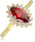 2Colors Bague plaqué Or Marquise Grenat avec Cubic Zirconia - 50