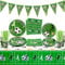Decoracion cumpleaños futbol, incluye bandera, platos, servilletas, vasos para decoraciones de cumpleaños de niños, para 20 invitados