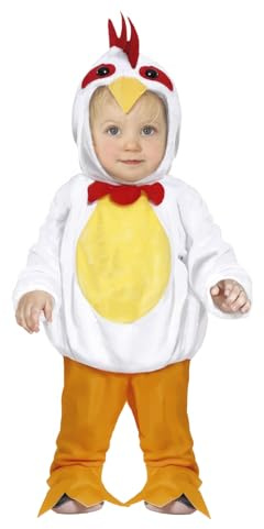 FIESTAS GUIRCA | Küken Baby Kostüm (18-24 Monate) - Kapuze und Overall - Tierkostüme für Babys Unisex - Ideal für Halloween, Karneval und Kinderkostümpartys - Weiß