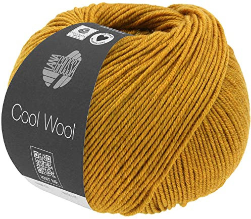 LANA GROSSA Cool Wool Melange | Extrafeine Merinowolle waschmaschinenfest und filzfrei | Handstrickgarn aus 100% Schurwolle (Merino extrafein) | 50g Wolle zum Stricken & Häkeln | 160m Garn FB 1407