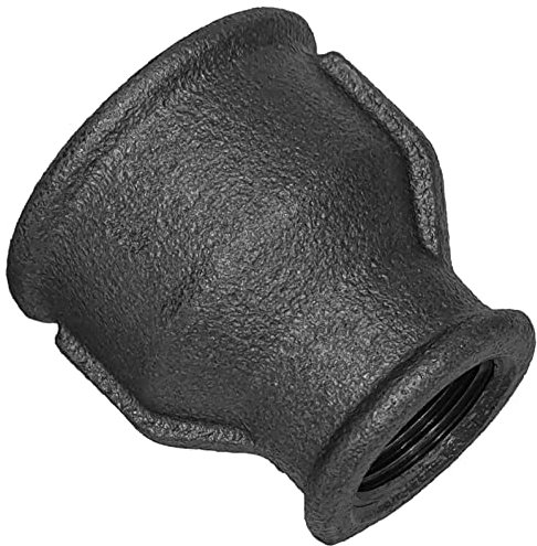 Gewinde Fitting Verschraubung aus Temperguss schwarz - Reduziermuffe Verbinder reduzierend 2 auf 1 Rohr Zoll Innengewinde IG Nr. 240