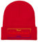 Anpassbares Zopfmuster für Text, Bild und Logo. Strickmütze, bedrucktes Design, rot 0, One size
