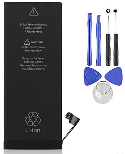 Batterie compatible avec iPhone 6 longue durée de vie 1810 mAh avec kit tournevis inclus