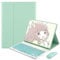Funda Con Teclado Para Lenovo Tab P11 Pro Gen 2 / Pad Pro 2022 11.2 Pulgadas TB-132FU/TB-138FC, Teclado Español Retroiluminado 7 Colores Desmontable, Cubierta Delgada Con Función Atril,Mint green