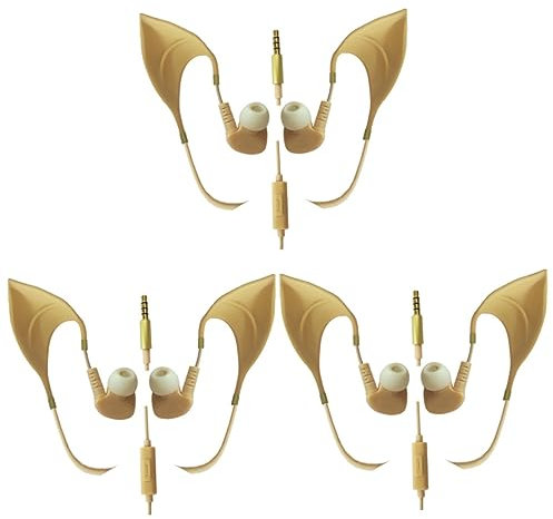 Mikikit 3stücke Ohrhörer In-Ear Kopfhörer Mit Mikrofon Für Cosplay Bequem Und Passend Für Geräte Für Halloween Und Themenpartys Schafft Eine Unvergessliche Atmosphäre