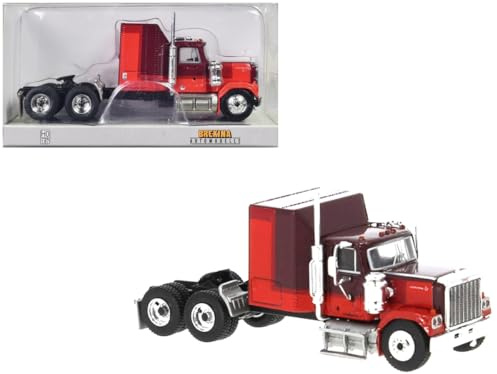 Brekina H0 1/87 85777 GMC General dunkelrot, hellrot, 1980, - NEU
