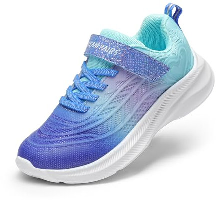 DREAM PAIRS Sneakers Scarpe Sportive per Bambini Ragazze Sneakers Scarpe da Corsa Traspiranti per Esterni,Size 36,Blu Marino/Viola/Blu,SDRS2411K