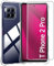 FDHYFGDY Schutzhülle für Telekom T Phone 2 Pro Hülle + 1 Stück Panzerglas Schutzfolie, transparente stoßfeste Silikon-Handyhülle, klare, dünne, weiche TPU-Stoßstangenabdeckung Case