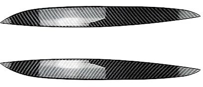 ZEMNLO for Golf 4 Mk4 R32 TDI TSI FSI 2 Stück Autoscheinwerfer Augenbrauen Augenlider Abdeckung Trim auffällige Aufkleber Autozubehör Scheinwerferblenden(Carbon Look)
