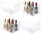 MEIDIV 4 Pack Fridge Organisers, Pantry Organizers and Storage, Food Storage Basket, Clear Plastic Storage Bins for kitchen Bathroom Freezer Cabinet Pantry storage 29x20x15.5cm