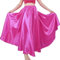 MUNAFIE Jupe Longue en Satin pour Femme - Jupe de Danse du Ventre - Costume de Danse du Ventre pour la Performance - Carnaval, Rose, Taille Unique