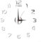 HEIBTENY Reloj de pared grande con espejo 3D moderno adhesivo para decoración de oficina, hogar, tienda (plateado)