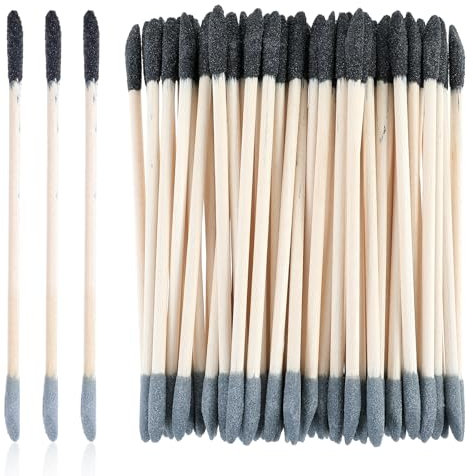 Xinjoduz 20 PCS Sanding Sticks for Plastic Models, 5.4×0.2 Inch Double End Matchsticks Sanding Twigs 120/280 Grit Fine Detailing Sanding Tools for Tight Spaces Wood(Black & Gray)
